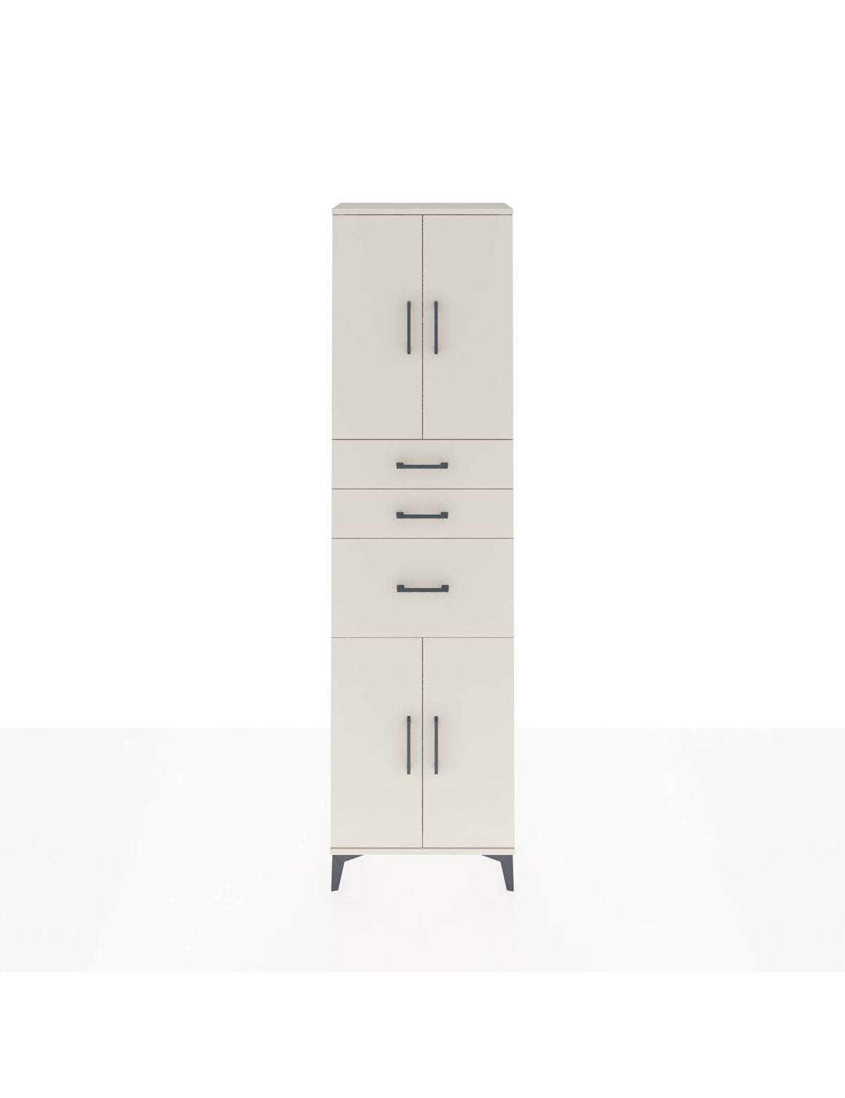 Arges Dolap 3 Raflı 3 Çekmeceli 4 Kapaklı 60x30x221 Aytaşı-Aytaşı