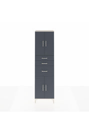 Arges Dolap 3 Raflı 3 Çekmeceli 4 Kapaklı 60x30x221 Aytaşı-Antrasit