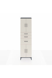 Arges Dolap 3 Raflı 3 Çekmeceli 4 Kapaklı 60x30x221 Antrasit-Aytaşı