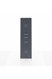 Arges Dolap 3 Raflı 3 Çekmeceli 4 Kapaklı 60x30x221 Antrasit-Antrasit