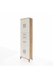 Arges Dolap 3 Raflı 3 Çekmeceli 4 Kapaklı 60x30x221 Çam-Aytaşı
