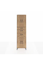 Arges Dolap 3 Raflı 3 Çekmeceli 4 Kapaklı 60x30x221 Çam-Çam