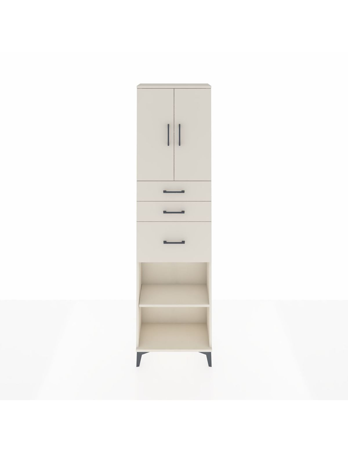 Arges Dolap 3 Raflı 3 Çekmeceli 2 Kapaklı 60x30x221 Aytaşı-Aytaşı