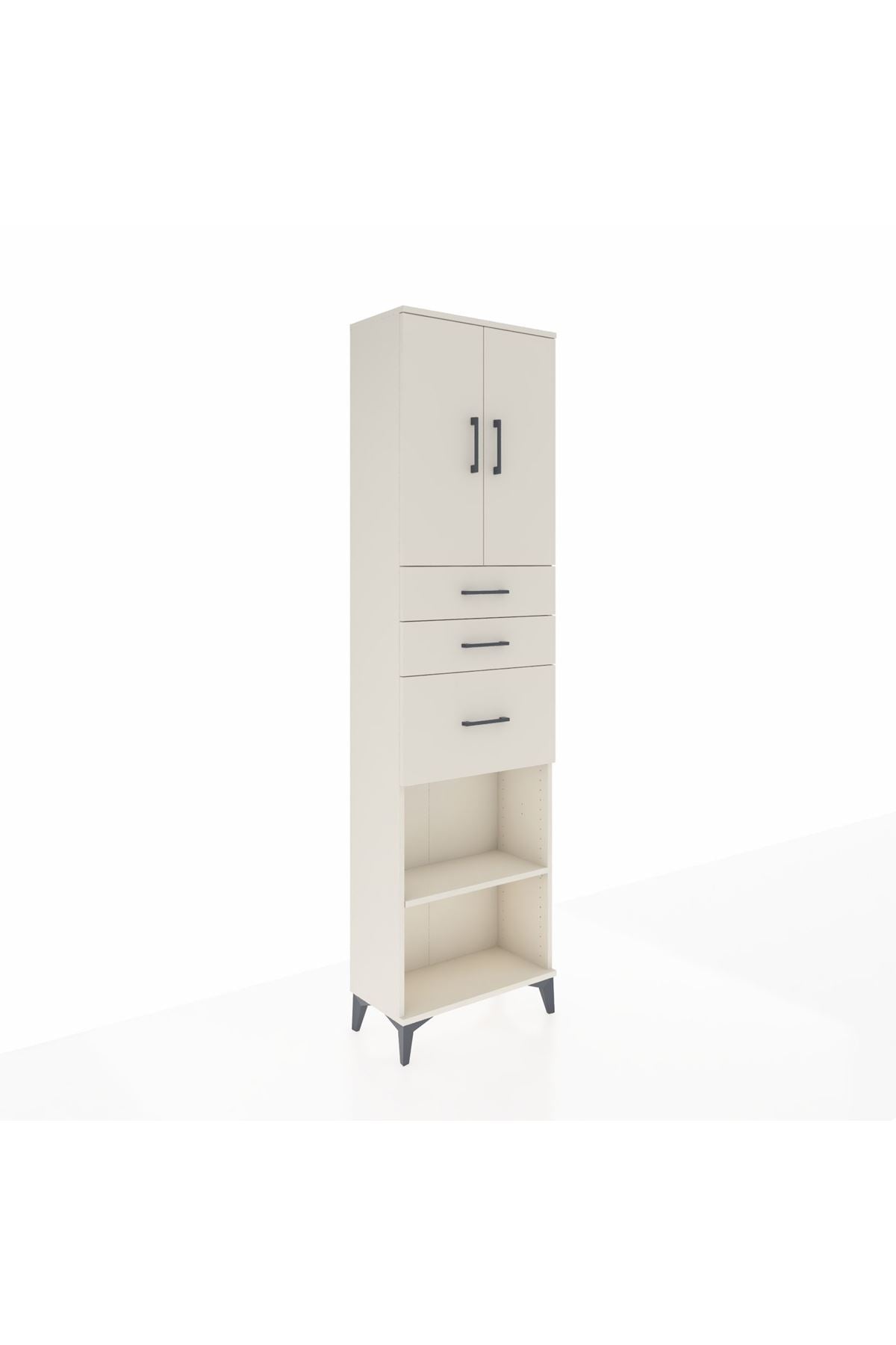 Arges Dolap 3 Raflı 3 Çekmeceli 2 Kapaklı 60x30x221 - S29M237V1A