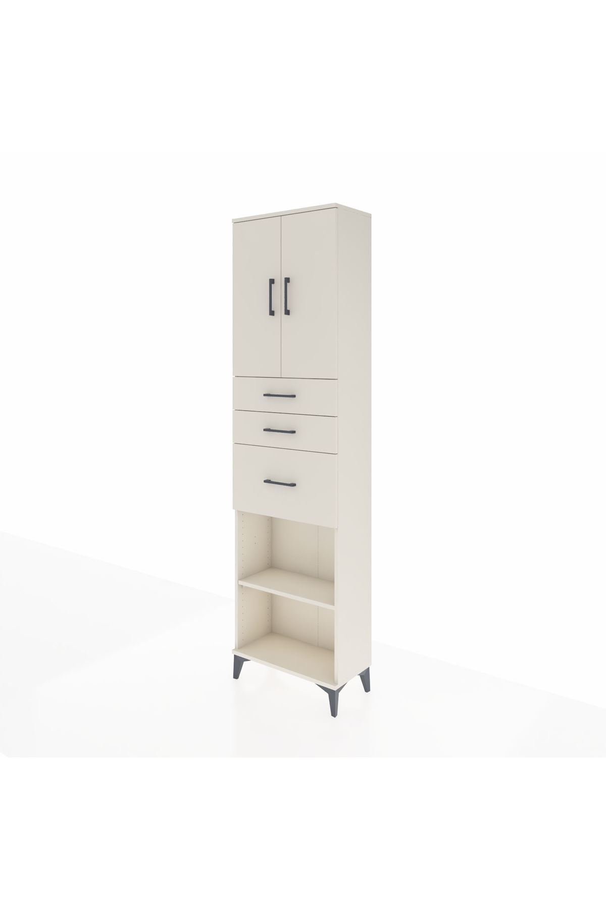 Arges Dolap 3 Raflı 3 Çekmeceli 2 Kapaklı 60x30x221 - S29M237V1A