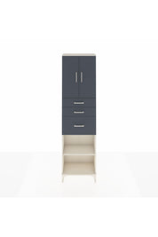 Arges Dolap 3 Raflı 3 Çekmeceli 2 Kapaklı 60x30x221 Aytaşı-Antrasit