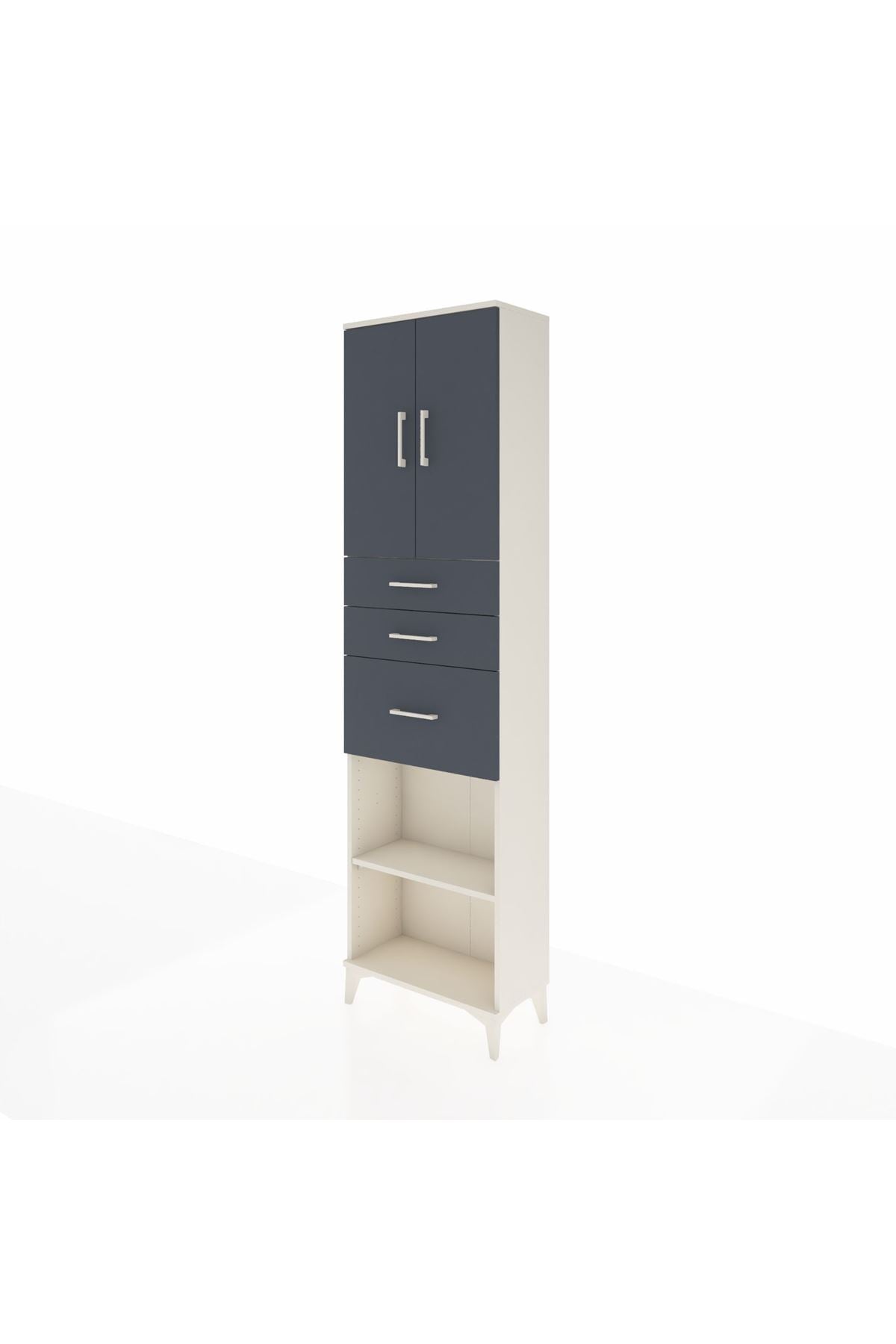 Arges Dolap 3 Raflı 3 Çekmeceli 2 Kapaklı 60x30x221 - S29M237V2A