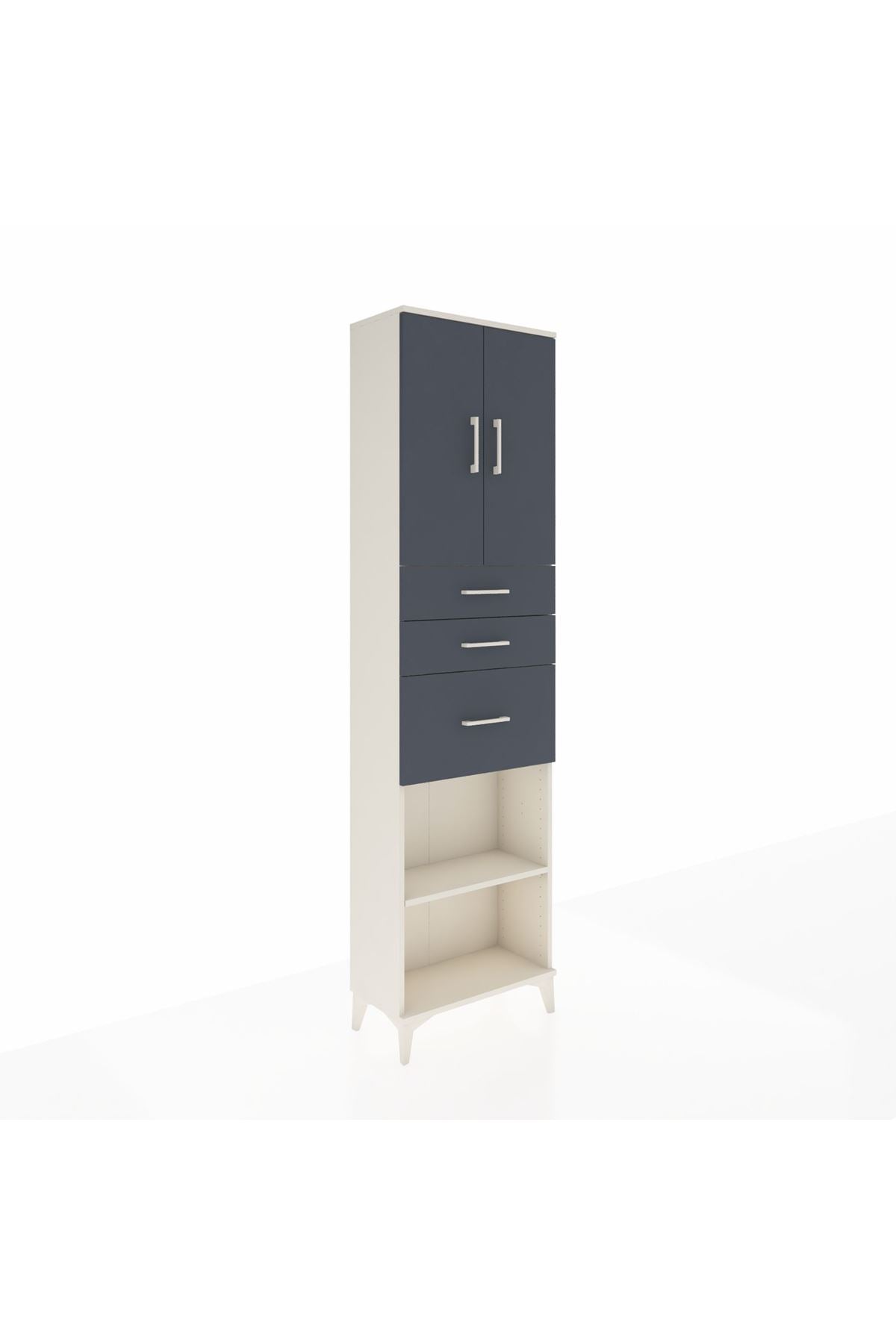 Arges Dolap 3 Raflı 3 Çekmeceli 2 Kapaklı 60x30x221 - S29M237V2A