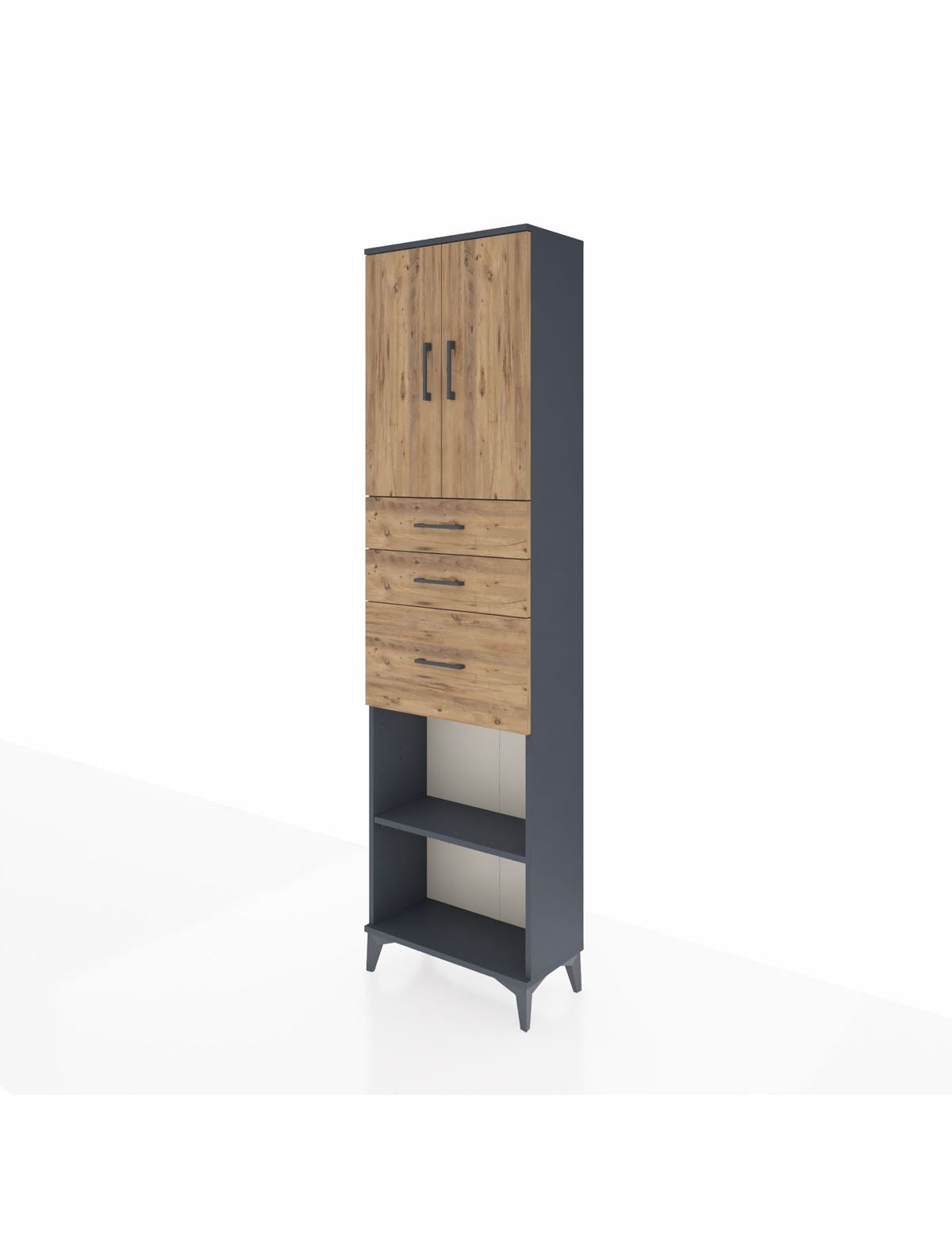 Arges Dolap 3 Raflı 3 Çekmeceli 2 Kapaklı 60x30x221 - S29M237V6A