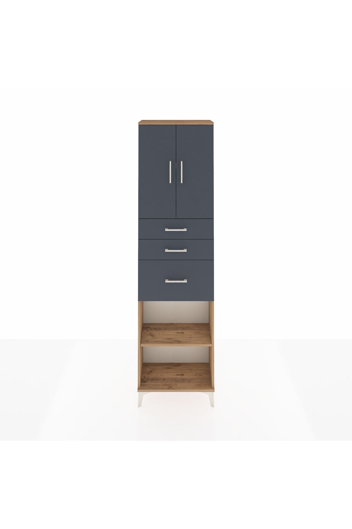 Arges Dolap 3 Raflı 3 Çekmeceli 2 Kapaklı 60x30x221 - S29M237V8A