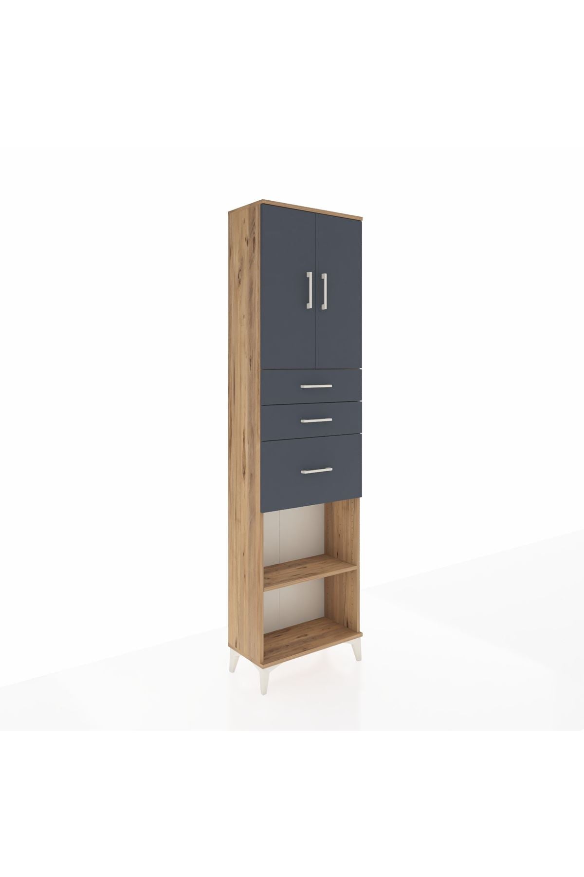 Arges Dolap 3 Raflı 3 Çekmeceli 2 Kapaklı 60x30x221 - S29M237V8A