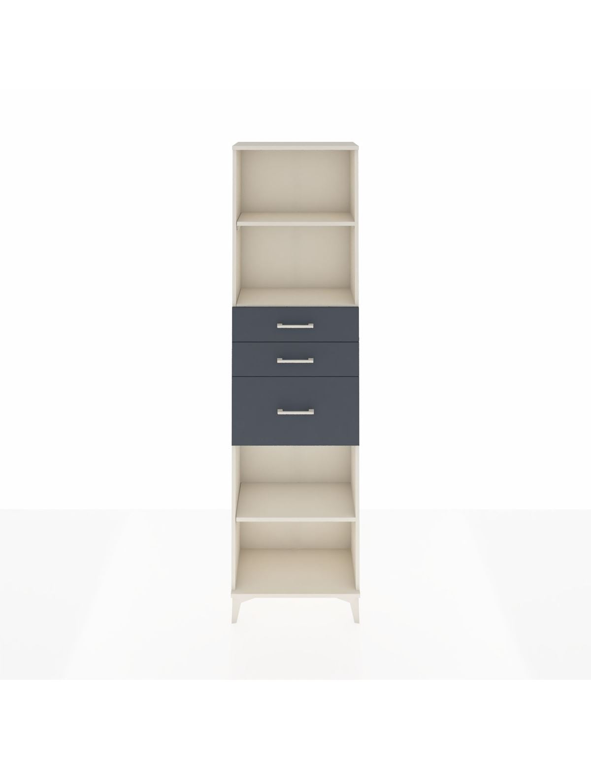 Arges Dolap 3 Raflı 3 Çekmeceli 60x30x221 Aytaşı-Antrasit