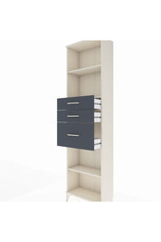 Arges Dolap 3 Raflı 3 Çekmeceli 60x30x221 Aytaşı-Antrasit