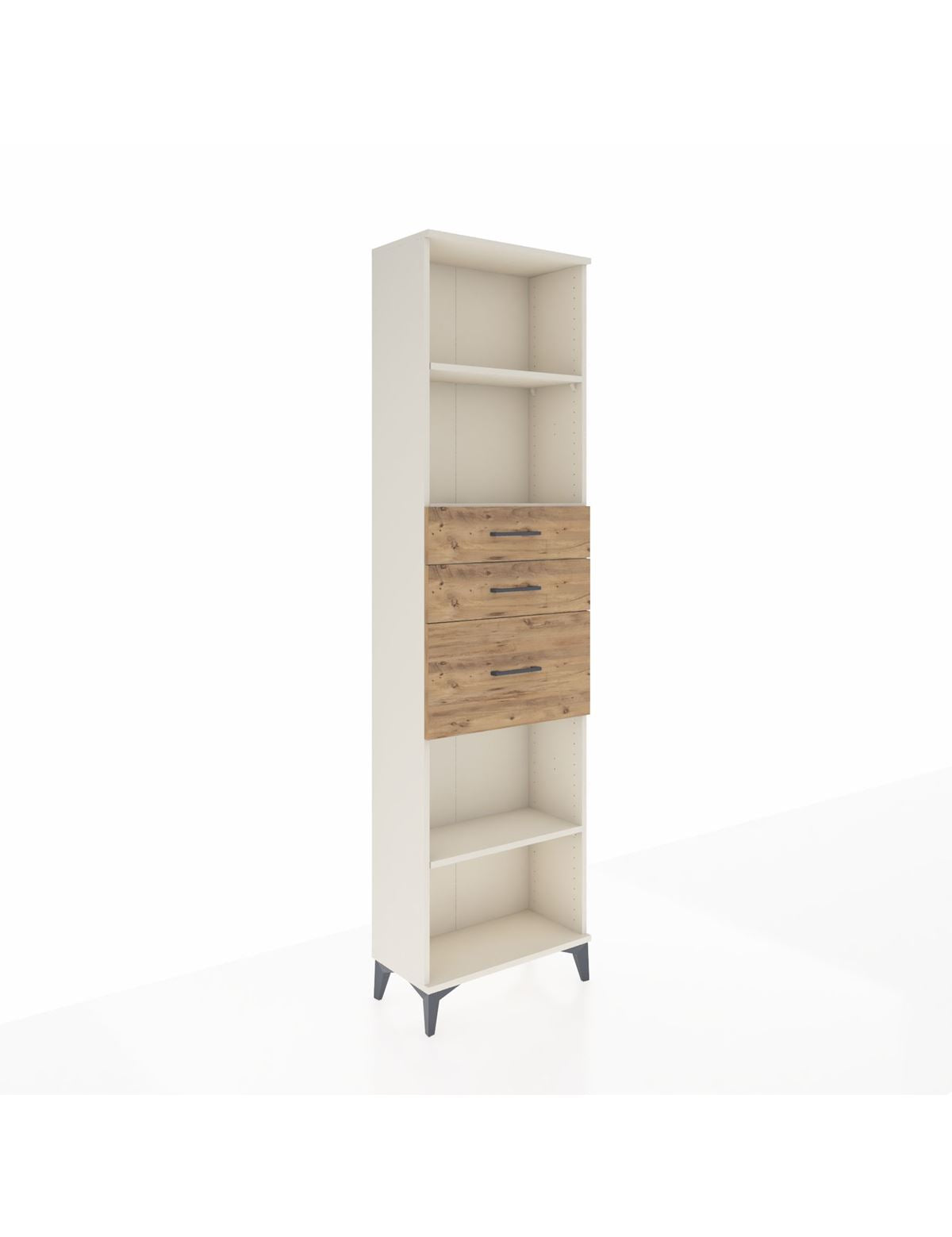 Arges Dolap 3 Raflı 3 Çekmeceli 60x30x221 Aytaşı-Çam