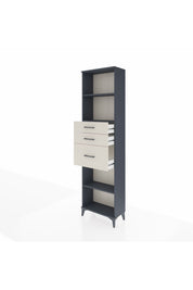 Arges Dolap 3 Raflı 3 Çekmeceli 60x30x221 Antrasit-Aytaşı