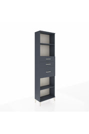 Arges Dolap 3 Raflı 3 Çekmeceli 60x30x221 Antrasit-Antrasit
