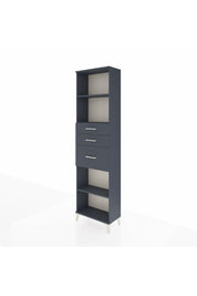 Arges Dolap 3 Raflı 3 Çekmeceli 60x30x221 Antrasit-Antrasit