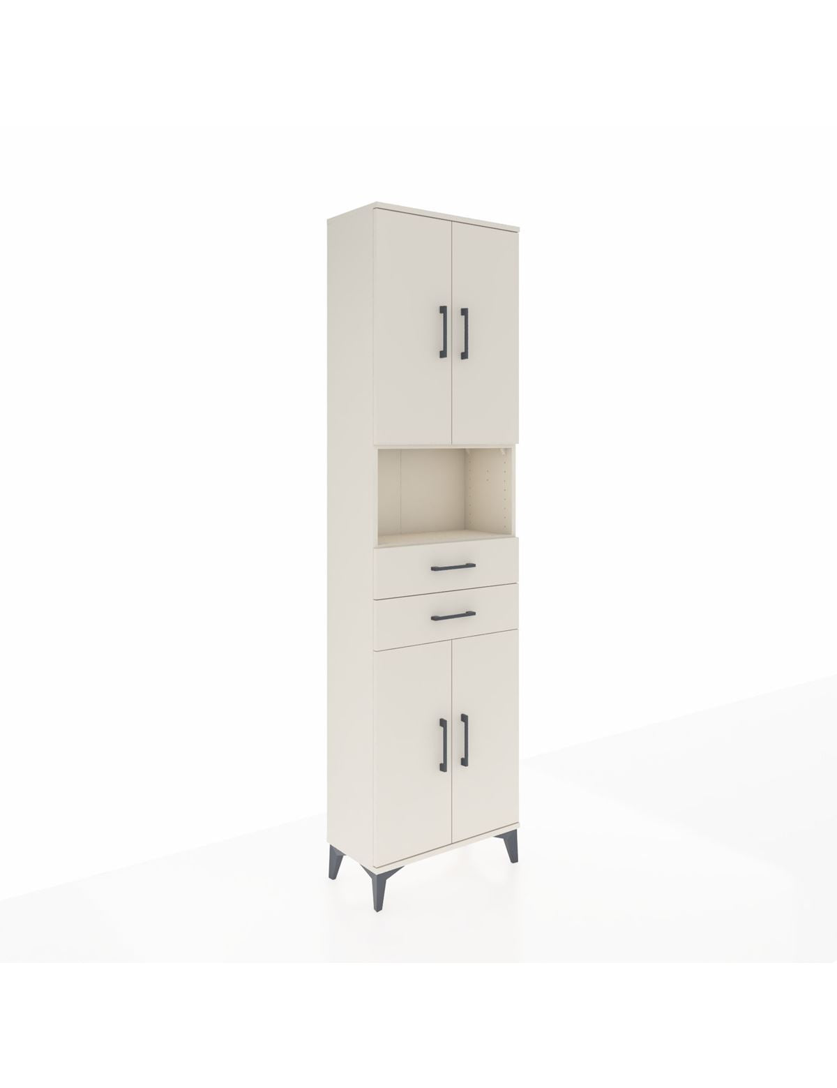 Arges Dolap 4 Raflı 2 Çekmeceli 4 Kapaklı 60x30x221 Aytaşı-Aytaşı