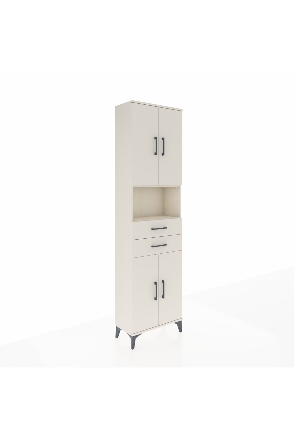 Arges Dolap 4 Raflı 2 Çekmeceli 4 Kapaklı 60x30x221 Aytaşı-Aytaşı