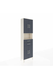 Arges Dolap 4 Raflı 2 Çekmeceli 4 Kapaklı 60x30x221 Aytaşı-Antrasit