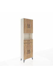 Arges Dolap 4 Raflı 2 Çekmeceli 4 Kapaklı 60x30x221 Aytaşı-Çam