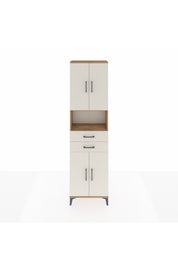 Arges Dolap 4 Raflı 2 Çekmeceli 4 Kapaklı 60x30x221 Çam-Aytaşı
