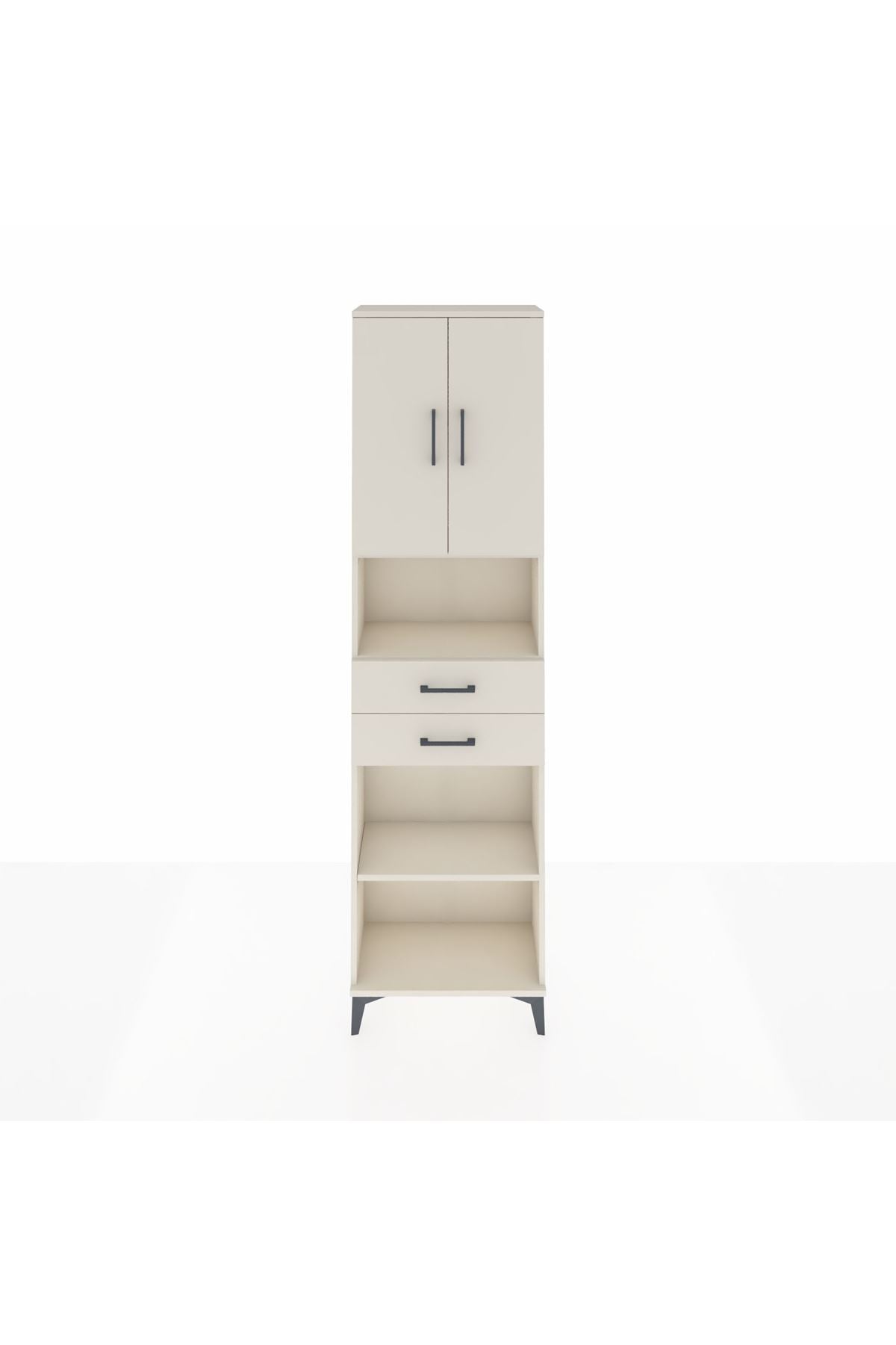 Arges Dolap 4 Raflı 2 Çekmeceli 2 Kapaklı 60x30x221 Aytaşı-Aytaşı