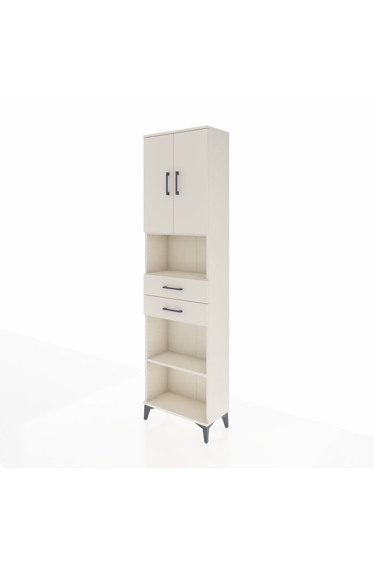 Arges Dolap 4 Raflı 2 Çekmeceli 2 Kapaklı 60x30x221 Aytaşı-Aytaşı