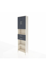 Arges Dolap 4 Raflı 2 Çekmeceli 2 Kapaklı 60x30x221 Aytaşı-Antrasit