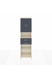 Arges Dolap 4 Raflı 2 Çekmeceli 2 Kapaklı 60x30x221 Aytaşı-Antrasit