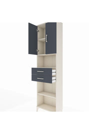 Arges Dolap 4 Raflı 2 Çekmeceli 2 Kapaklı 60x30x221 Aytaşı-Antrasit