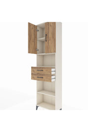 Arges Dolap 4 Raflı 2 Çekmeceli 2 Kapaklı 60x30x221 Aytaşı-Çam