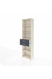 Arges Dolap 4 Raflı 2 Çekmeceli 60x30x221 Aytaşı-Antrasit