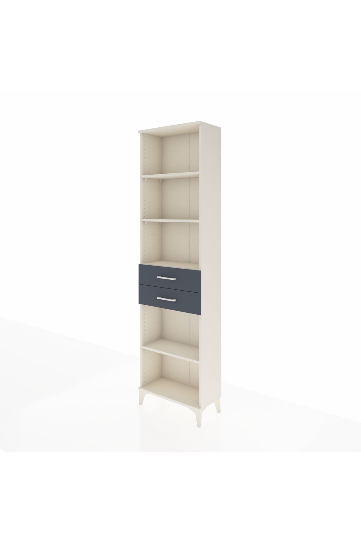 Arges Dolap 4 Raflı 2 Çekmeceli 60x30x221 Aytaşı-Antrasit