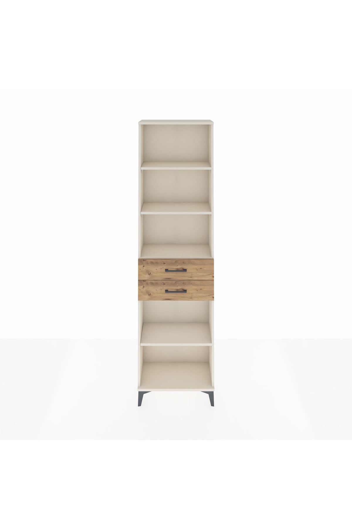 Arges Dolap 4 Raflı 2 Çekmeceli 60x30x221 Aytaşı-Çam