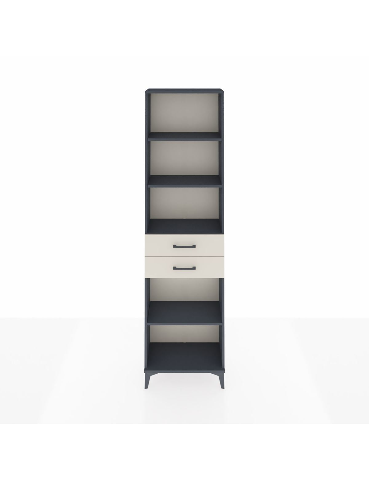 Arges Dolap 4 Raflı 2 Çekmeceli 60x30x221 Antrasit-Aytaşı