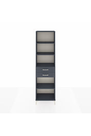 Arges Dolap 4 Raflı 2 Çekmeceli 60x30x221 Antrasit-Antrasit