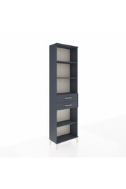 Arges Dolap 4 Raflı 2 Çekmeceli 60x30x221 Antrasit-Antrasit