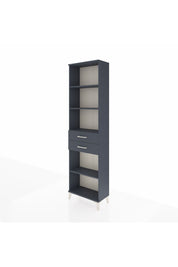 Arges Dolap 4 Raflı 2 Çekmeceli 60x30x221 Antrasit-Antrasit