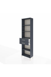 Arges Dolap 4 Raflı 2 Çekmeceli 60x30x221 Antrasit-Antrasit