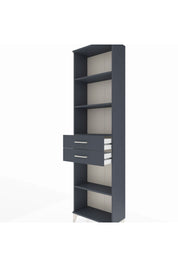 Arges Dolap 4 Raflı 2 Çekmeceli 60x30x221 Antrasit-Antrasit