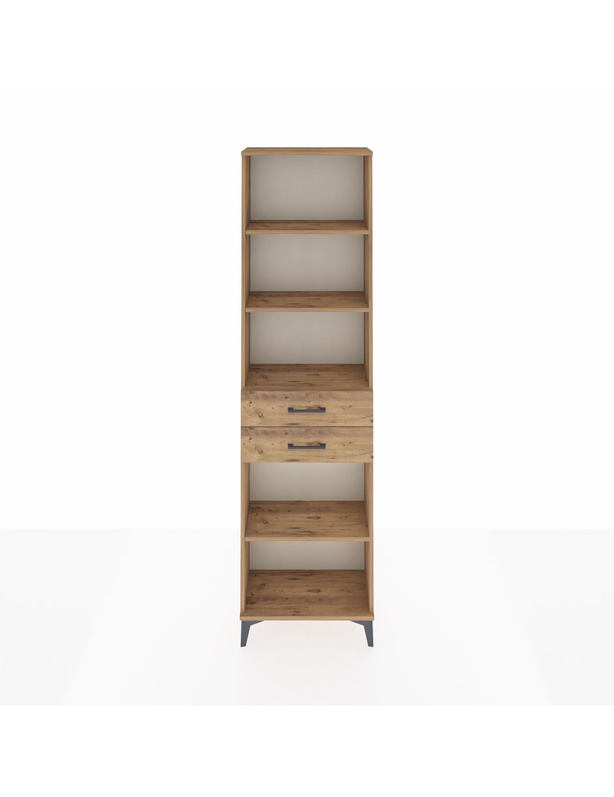 Arges Dolap 4 Raflı 2 Çekmeceli 60x30x221 Çam-Çam