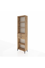 Arges Dolap 4 Raflı 2 Çekmeceli 60x30x221 Çam-Çam