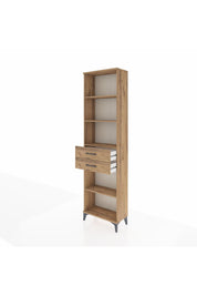 Arges Dolap 4 Raflı 2 Çekmeceli 60x30x221 Çam-Çam