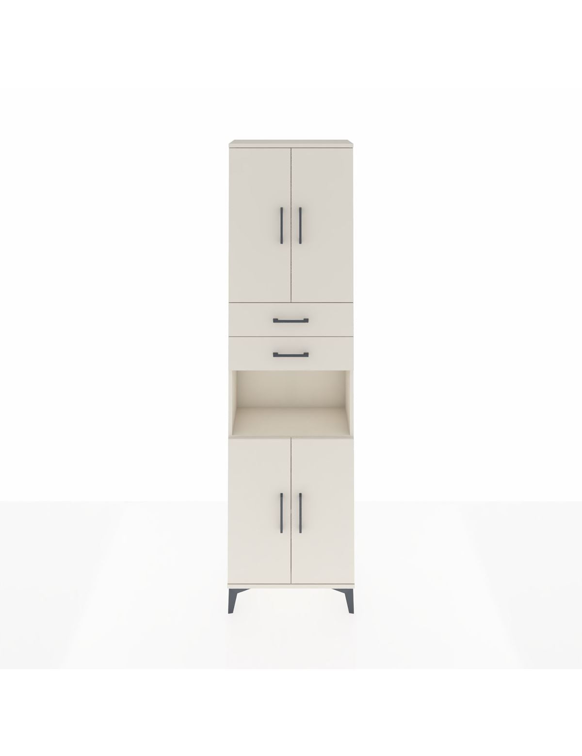 Arges Dolap 4 Raflı 2 Çekmeceli 4 Kapaklı 60x30x221 Aytaşı-Aytaşı