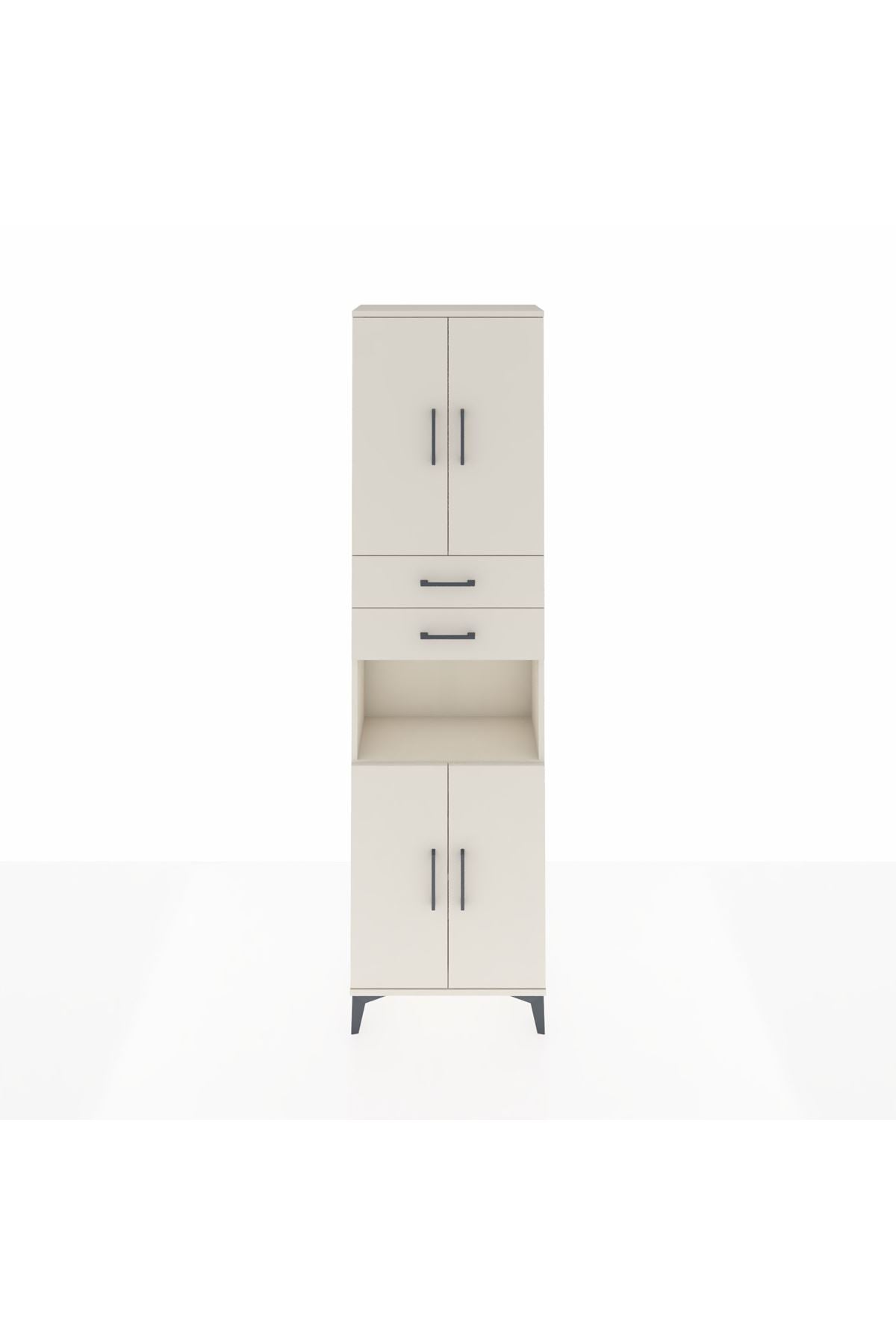 Arges Dolap 4 Raflı 2 Çekmeceli 4 Kapaklı 60x30x221 Aytaşı-Aytaşı