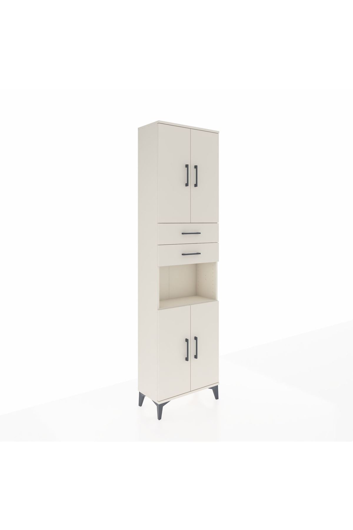 Arges Dolap 4 Raflı 2 Çekmeceli 4 Kapaklı 60x30x221 Aytaşı-Aytaşı