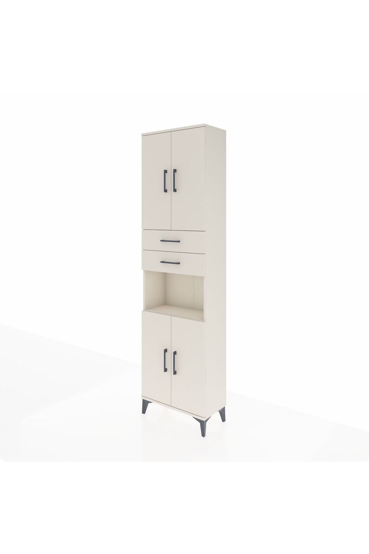 Arges Dolap 4 Raflı 2 Çekmeceli 4 Kapaklı 60x30x221 Aytaşı-Aytaşı