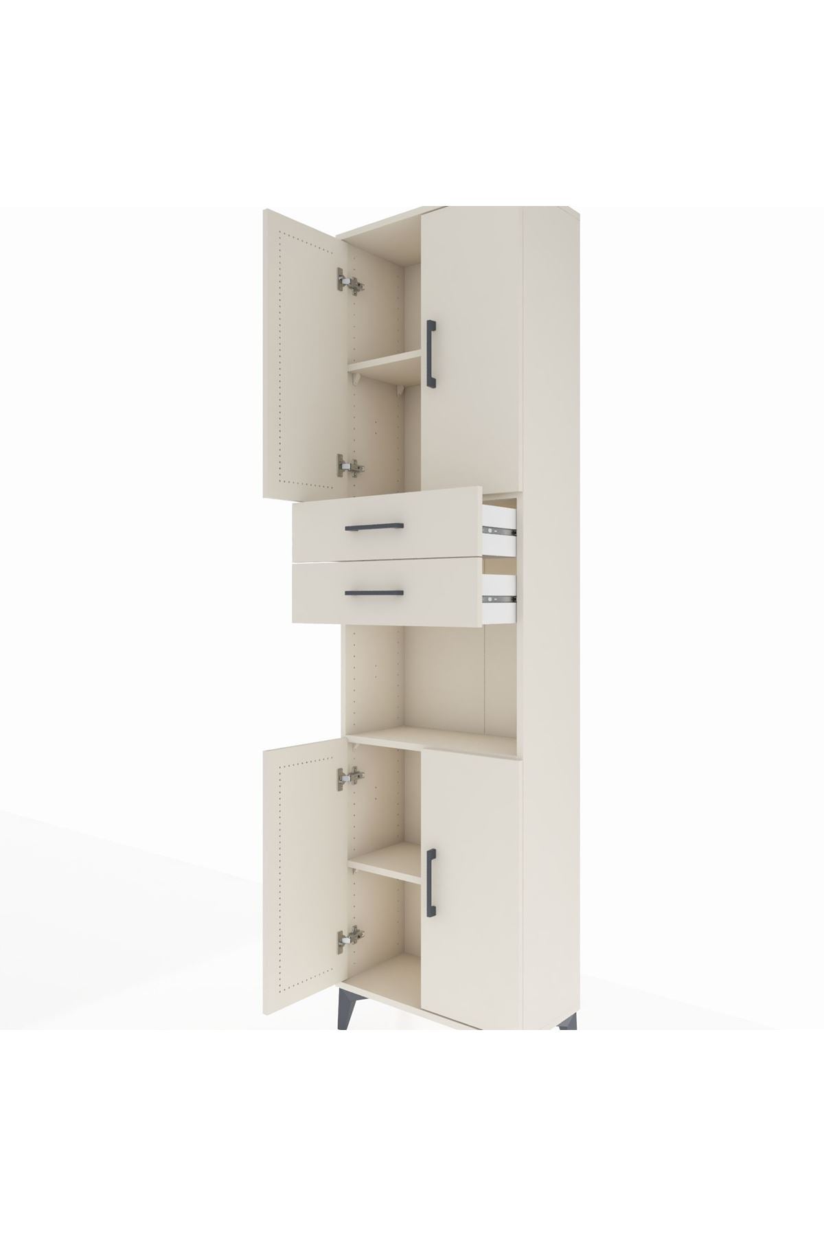 Arges Dolap 4 Raflı 2 Çekmeceli 4 Kapaklı 60x30x221 Aytaşı-Aytaşı