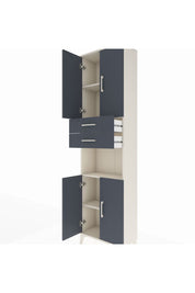 Arges Dolap 4 Raflı 2 Çekmeceli 4 Kapaklı 60x30x221 Aytaşı-Antrasit